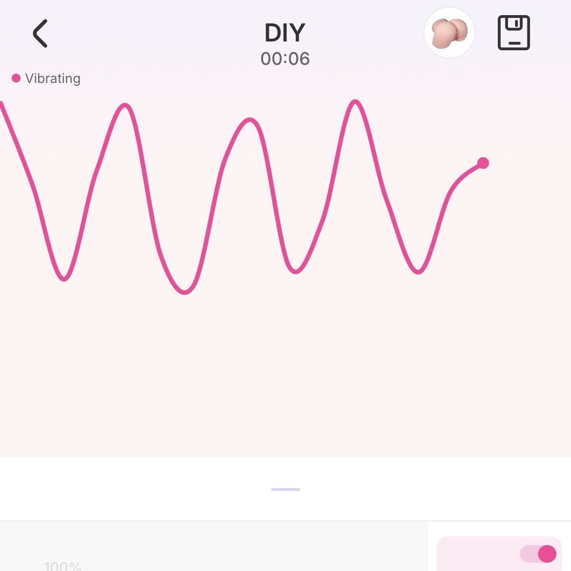 Custom vibration waveform in the app
